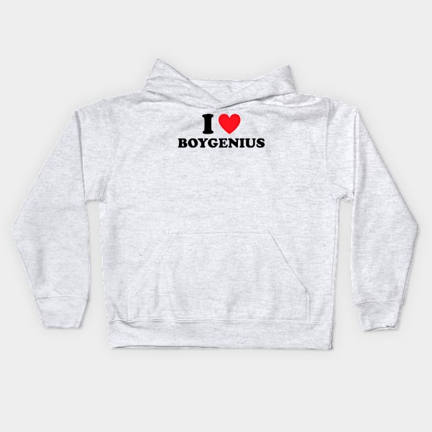 I Love Boygenius Kids Hoodie by Futiletees